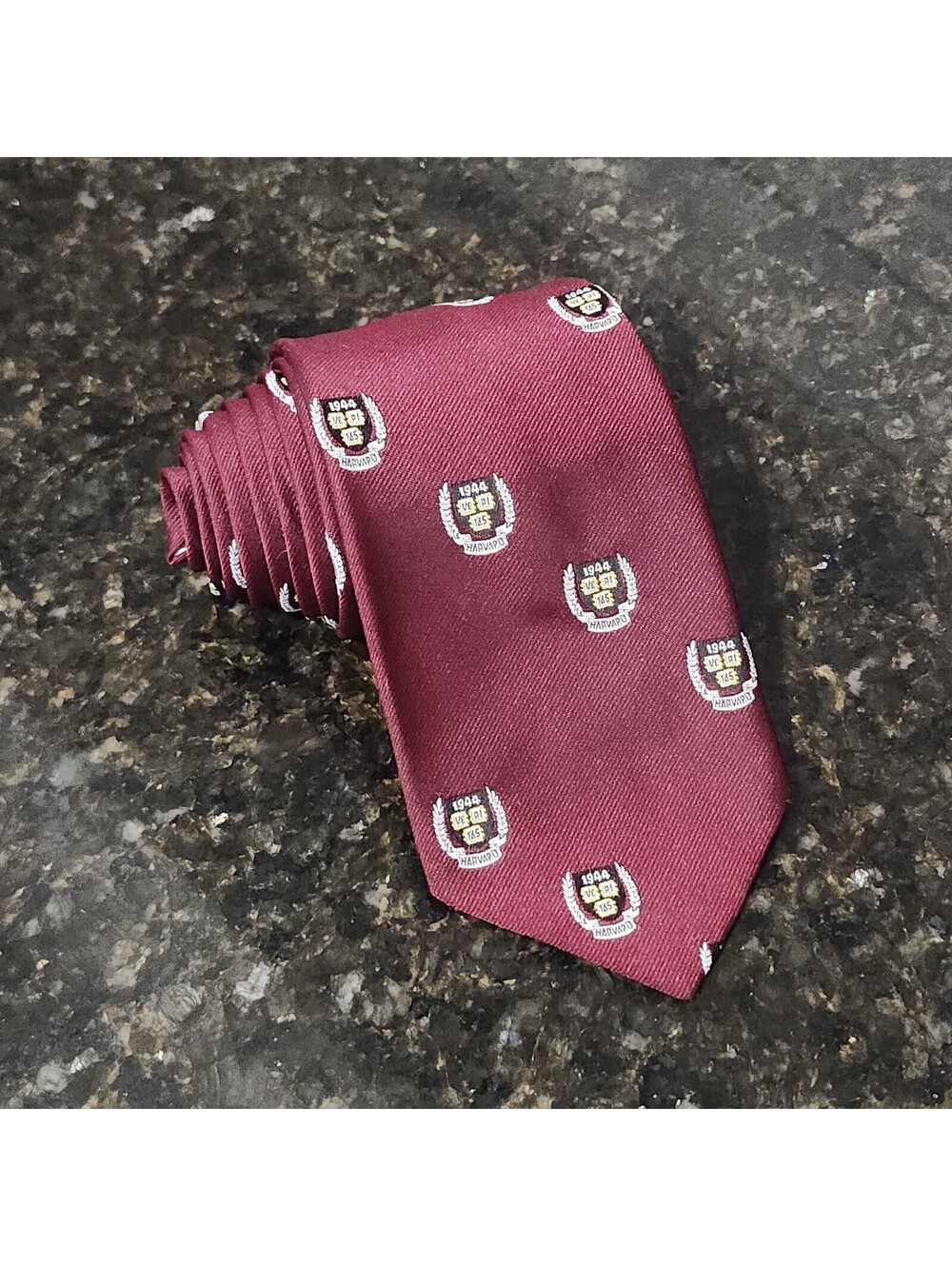 Vintage Harvard Veritas Crest Shield Neck Tie "Type 82" College University